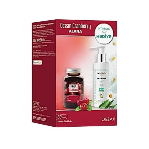 Orzax Cranberry 30 Kapsül + Neutracy İntim Jel 100 ml - Ocean