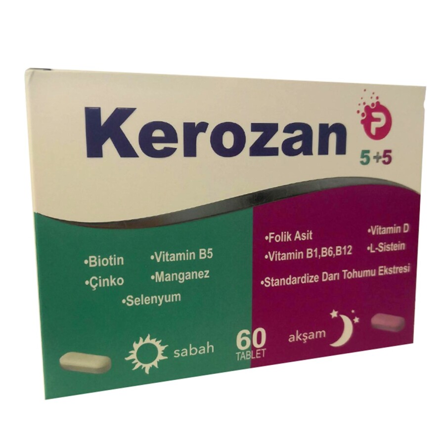 Kerozan P Takviye Edici Gıda 5+5 - 60 Tablet - 1