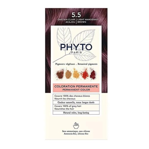 Phyto Phytocolor Bitkisel Saç Boyası - 5.5 Açık Kestane Akaju - Phyto
