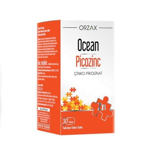 Picozinc Takviye Edici Gıda 30 Tablet - Orzax