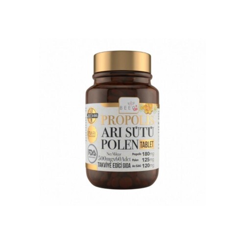 Propolis Arı Sütü Polen Takviye Edici Gıda 500mg 60 Tablet - Bee'o Up