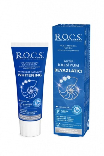 Rocs Aktif Kalsiyum Beyazlatıcı Diş Macunu 75 ml - R.O.C.S.