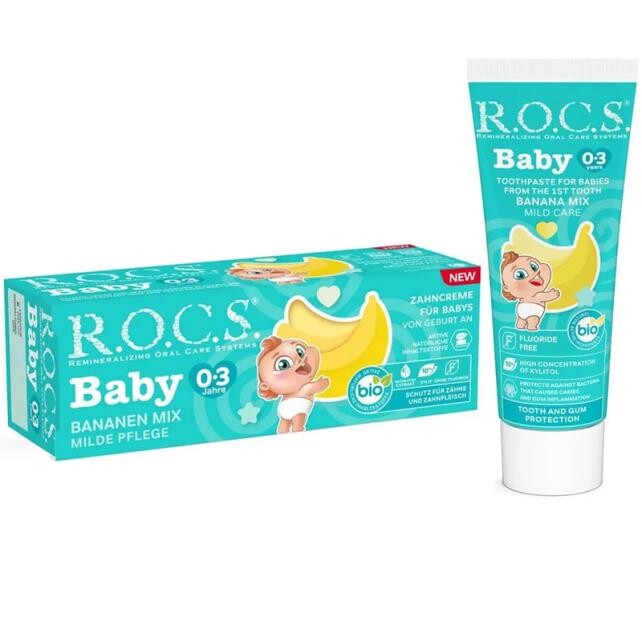 Rocs Baby - Bebek Diş Macunu Muz 0-3 Yaş - 1