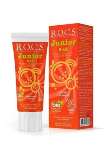 Rocs Junior Meyveli Gökkuşağı Diş Macunu 6-12 Yaş 60 ml - R.O.C.S.