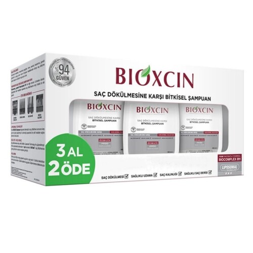 Bioxcin Saç Dökülme Karşıtı Şampuan 3 Al 2 Öde Kuru ve Normal Saçlar İçin 3 x 300 ml - Bioxcin