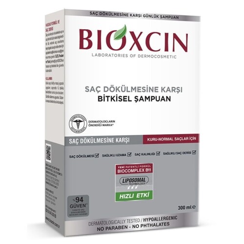 Bioxcin Saç Dökülmesine Karşı Şampuan Normal Ve Kuru Saçlar İçin 300 ml - Bioxcin