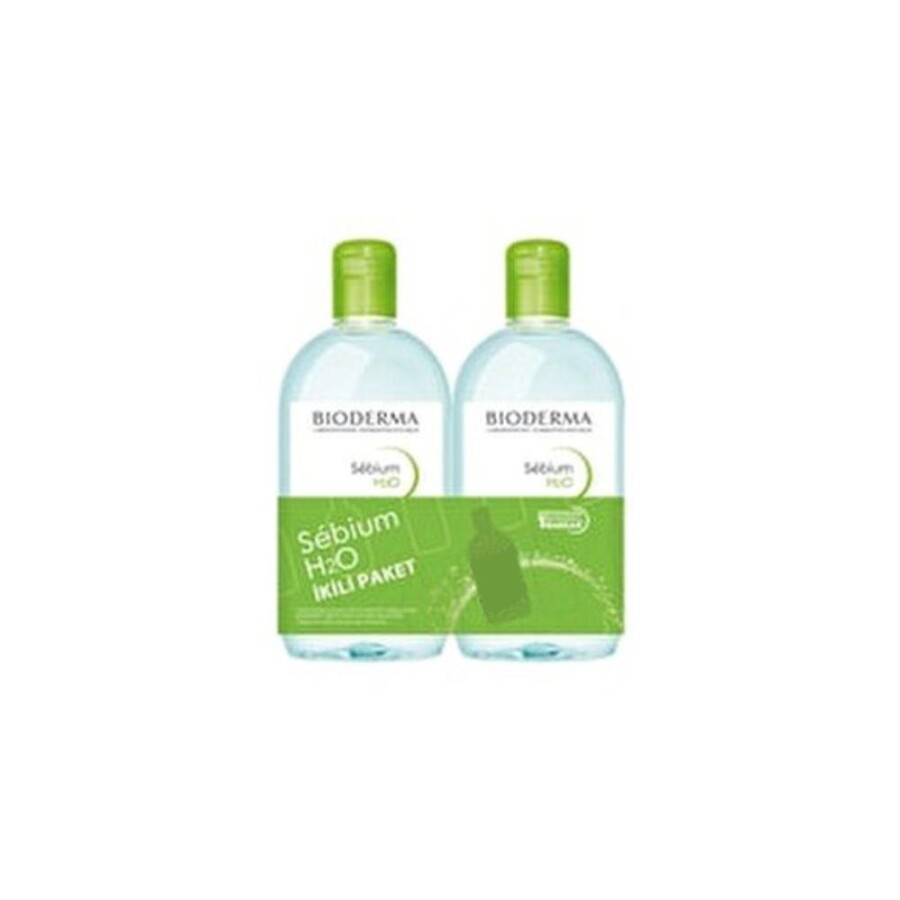 Sebium H2O Yüz ve Makyaj Temizleme Suyu 500 ml İkili Paket - 1
