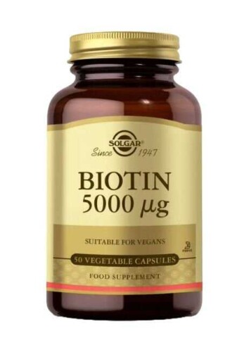Solgar Biotin 5000 mcg Takviye Edici Gıda 50 Kapsül - Solgar