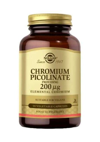 Solgar Chromium Picolinate 200 mcg Takviye Edici Gıda 90 Kapsül - Solgar