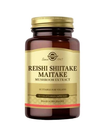 Solgar Reishi Shiitake Maytake Mantar Ekstresi Takviye Edici Gıda 50 Kapsül - Solgar