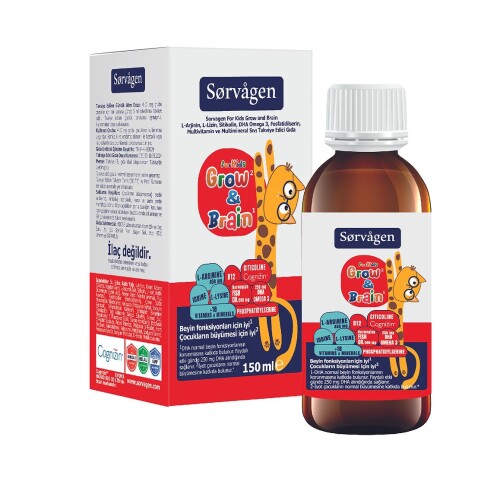 Sorvagen Grow and Brain For Kids Sıvı Takviye 150 ml - Sorvagen