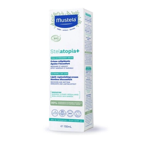 Mustela Stelatopia+ Lipit Yenileyici Atopik Cilt Ve Çok Kuru Cilt İçin Rahatlatıcı Krem 150ml - Mustela