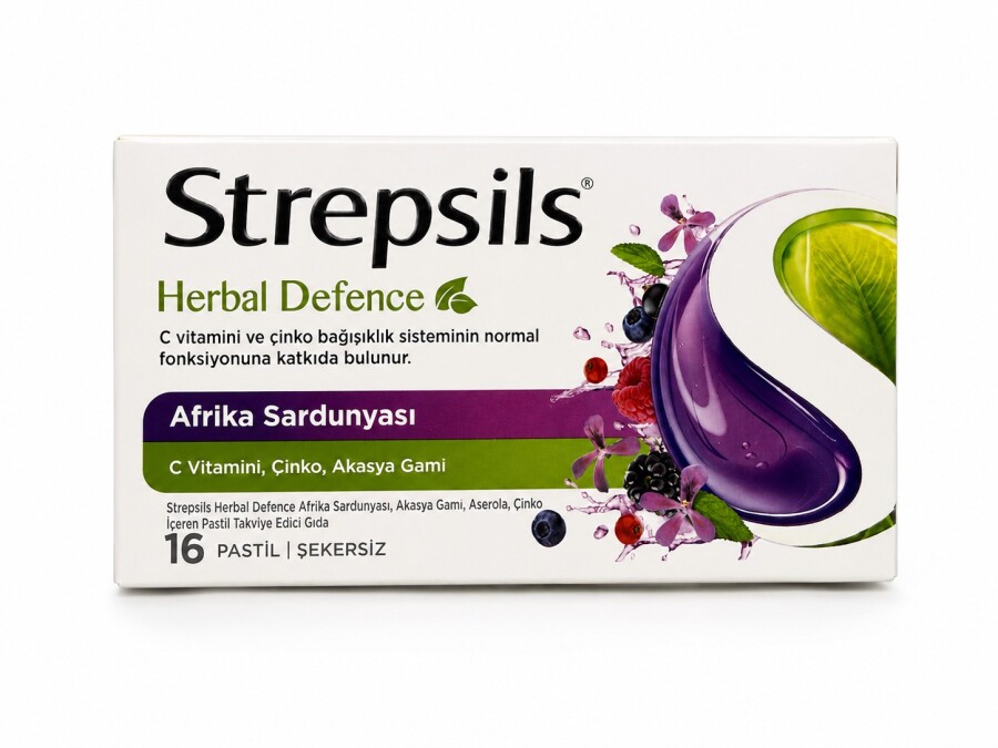 Strepsils Herbal Afrika Sardunyası 16 Pastil - 1