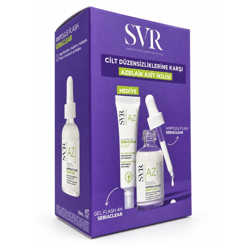 SVR Sebiaclear AZ Ampoule Flash 30 ml + Sebiaclear AZ Gel Flash 4H 15 ml - 1