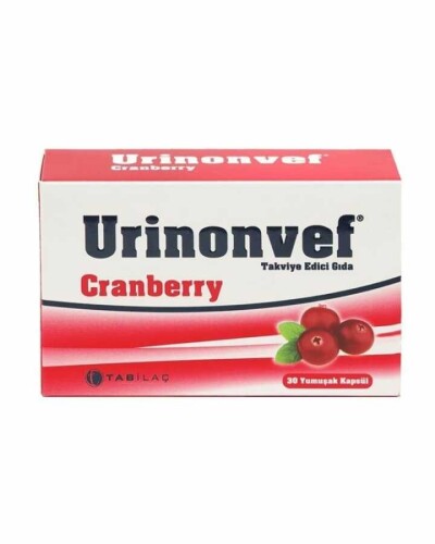 Tab İlaç Urinonvef Cranberry Takviye Edici Gıda 30 Yumuşak Kapsül - Tab İlaç