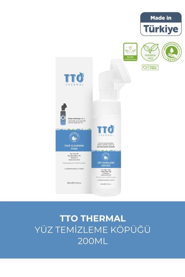 TTO Thermal Çay Ağacı Özlü Yüz Temizleme Köpüğü Aplikatörlü 200ml - 1