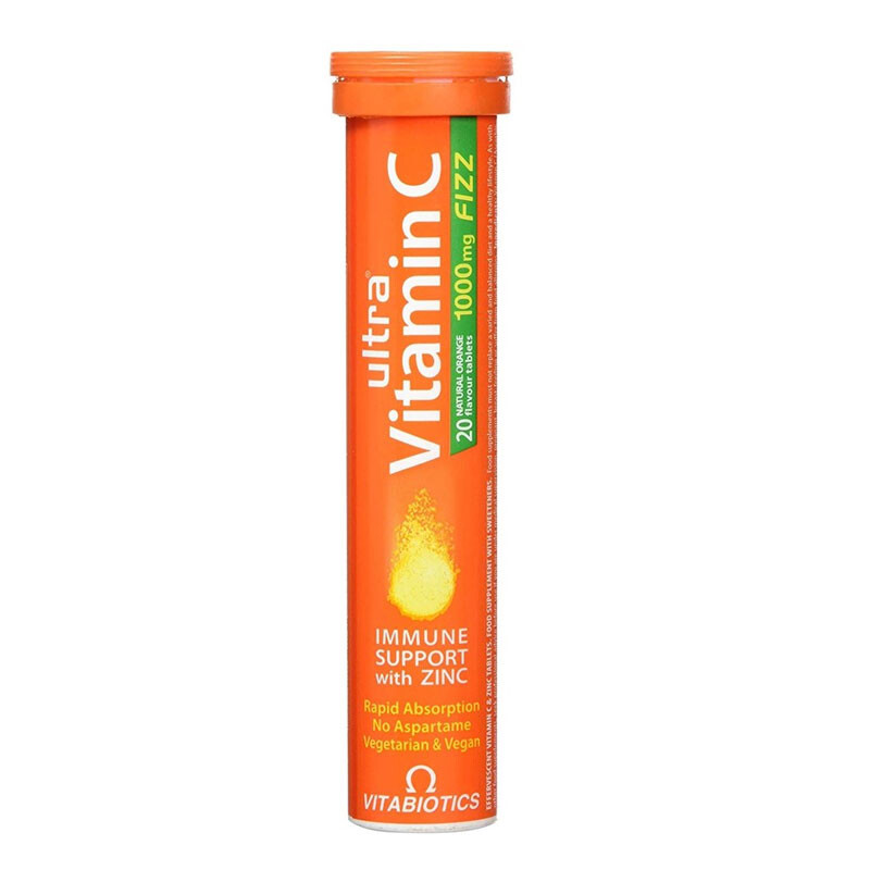 Ultra Vitamin C - C Vitamini Ve Çinko İçeren Takviye Edici Gıda(Portakal) 1000mg 20 Tablet - 1