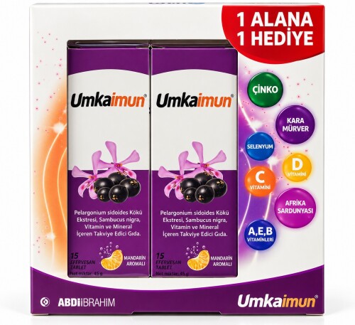 Umkaimum Takviye Edici Gıda 1 Alana 1 Bedava 15+15 Efervesan Tablet - Abdi İbrahim