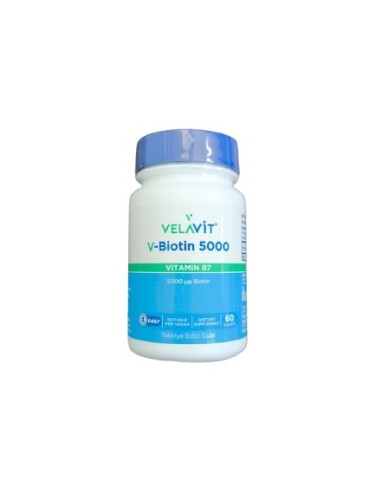 Velavit V- Biotin 5000 Mg 60 Tablet - Velavit