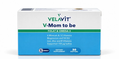 Velavit V-Mom To Be Folat ve Omega3 30 Softgel - Velavit