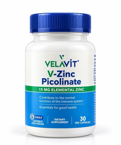 Velavit V Zinc Picolinate Takviye Edici Gıda 30 Kapsül - Velavit