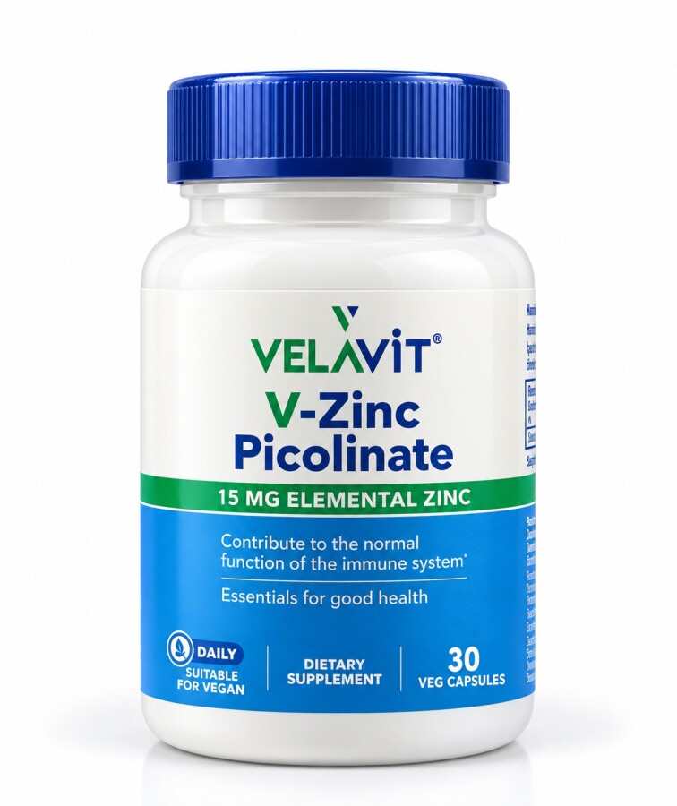 Velavit V Zinc Picolinate Takviye Edici Gıda 30 Kapsül - 1