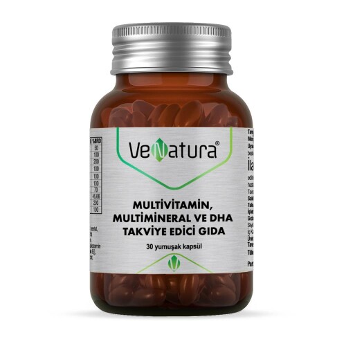 Venatura Multvitamin, MultiMineral Ve Dha Takviye Edici Gıda 30 Kapsül - VeNatura