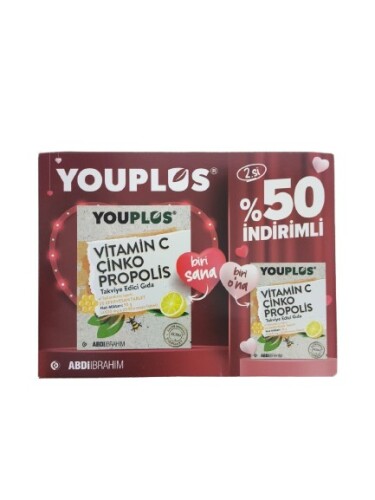 Youplus Vitamin C Çinko Propolis 20 Efervesan Tablet 2 Adet - ABDİİBRAHİM