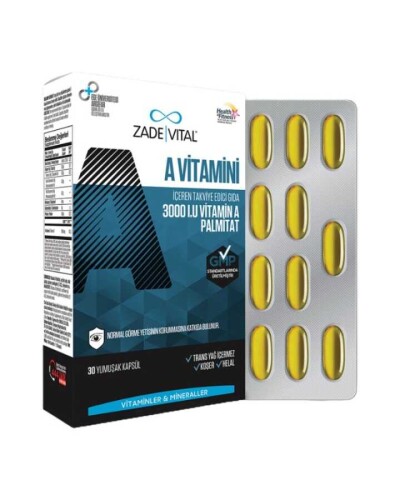 Zade Vital A Vitamini 30 Yumuşak Kapsül - Zade Vital