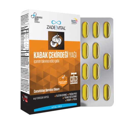 Zade Vital Kabak Çekirdeği Yağı 60 Kapsül - Zade Vital